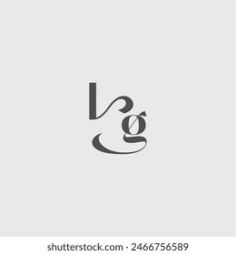 beauty monogram initial logo simple and minimalism LG Classy black fashion letter