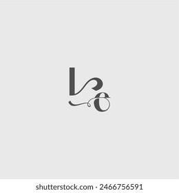 beauty monogram initial logo simple and minimalism LE Classy black fashion letter