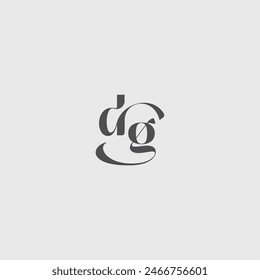 beauty monogram initial logo simple and minimalism DG Classy black fashion letter