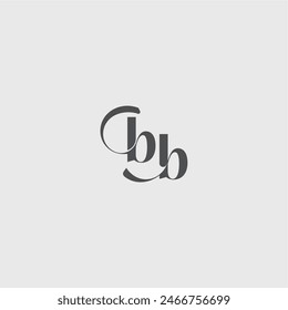 beauty monogram initial logo simple and minimalism BB Classy black fashion letter