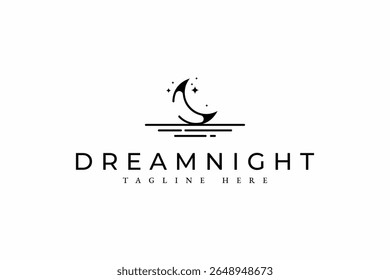 beauty moon light logo design. suitable for spa, yoga, fashion and other business.