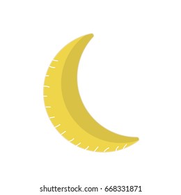 beauty moon over white background