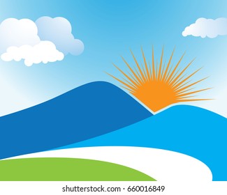 beauty mountain landscape background