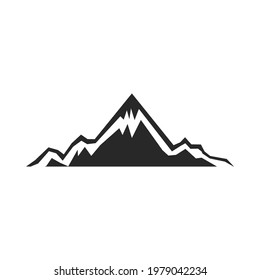 the beauty of the mountains scenery logo illustration