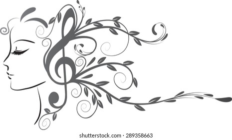 beauty and music note design