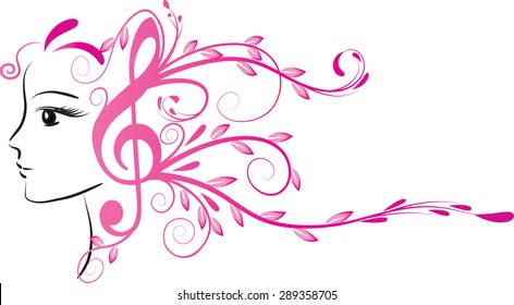 beauty and music note design