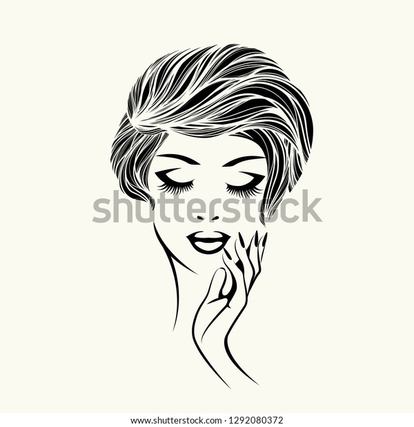 Beauty Nail Art Hair Salon Vector Stock Vektorgrafik