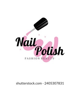 Beauty Nail Care Logo Vector Illustration Design Template