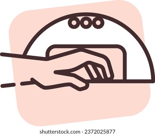Beauty nail, illustration or icon, vector on white background.