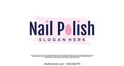 Beauty nail logo design vector with creative unique style Premium Vector