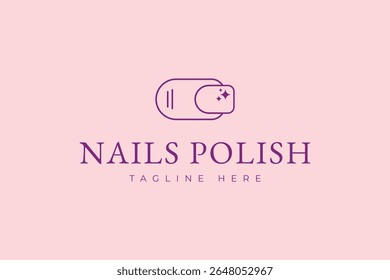 Unhas de beleza polonês. Dedos Unhas Cuidado Design de logotipo,
