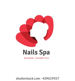 Beauty Nails Spa Logo Template