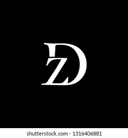 beauty name DZ initial logo vector