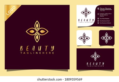 Beauty Narure Leaf logo design inspiration vector illustration, modern company icon business card