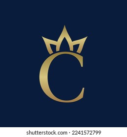 BEAUTY NATURAL CROWN BRAND LOGO DESIGN LETTER C