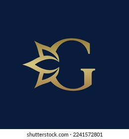 BEAUTY NATURAL CROWN BRAND LOGO DESIGN LETTER G