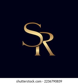 BEAUTY NATURAL LEAF LOGO VECTOR LETTER SR