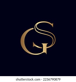 BEAUTY NATURAL LEAF LOGO VECTOR LETTER GS OR SG