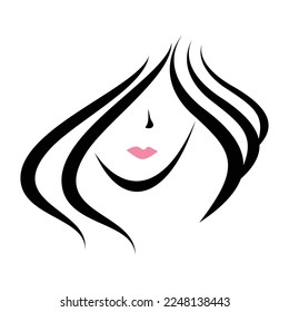 beauty natural woman face logo design 1