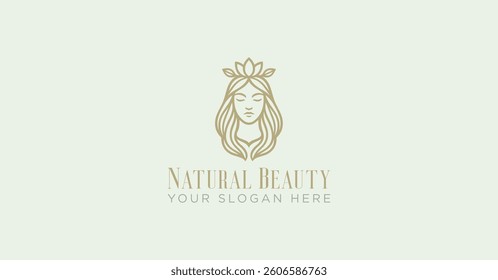 Beauty Natural Woman Goddess Logo