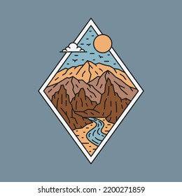 Beauty nature for adventure graphic illustration vector art t-shirt design
