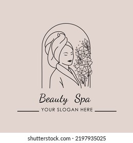 Beauty Nature Body Spa Logo  With Floral And Nature,design Template   