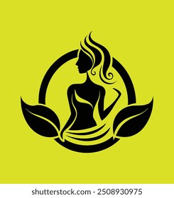 Beauty nature body spa logo design template