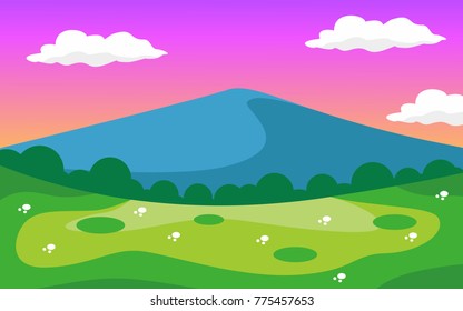 beauty nature landscape vector