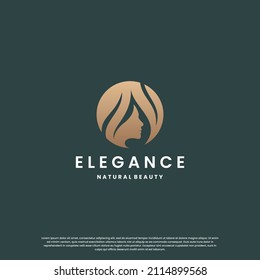 beauty nature logo design. elegance logo for beauty salon and spa.