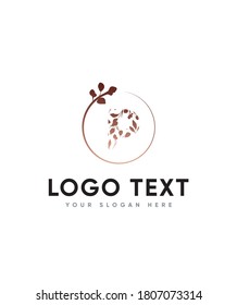 The beauty of nature and organic themed letter type P logo template, Vector logo for business and company identity 