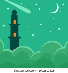 The beauty of the night with the magnificent mosque