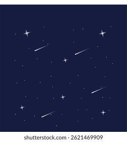 a beleza do céu noturno com estrelas e cometas	