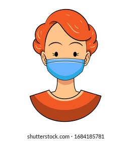 Beauty Nurse simple avatar illustration