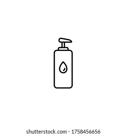 Beauty oil, serum, oil cleanser simple thin line icon vector illustration