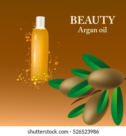 Beauty oil. Vector stock.