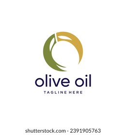 Beauty olive logo design element icon with creative modern concept