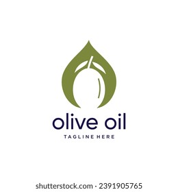 Beauty olive logo design element icon with creative modern concept