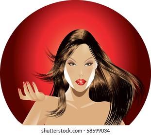 Beauty on red