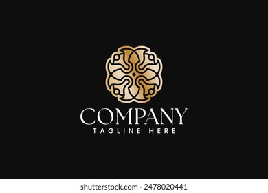 beauty ornament with lily flower and leaf logo design for fashion ornate boutique cosmetic businessornament with beauty lily flower and leaf logo design for fashion ornate boutique cosmetic business