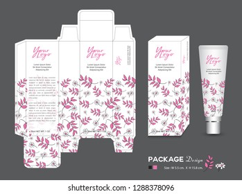 Beauty Packaging Template 3d Box Cosmetics Stock Vector (Royalty Free ...