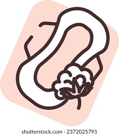 Beauty pads, illustration or icon, vector on white background.