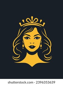 Beauty Pageant Queen mit Tiara-Logo