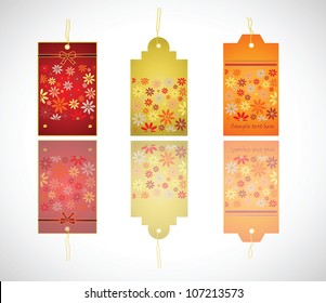 Beauty painted tags with reflections