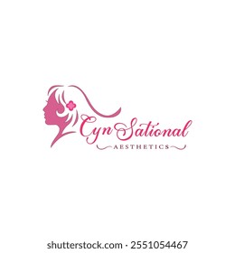 Beauty parlor logo with white background