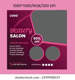 Beauty parlor social media post