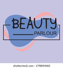 beauty parlour logo design.. is a piece of paper,plastic film,cloth,metal or other material affixed to a container or product.
