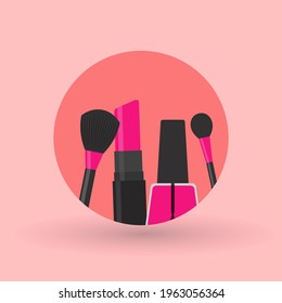 Beauty parlour logo graphic design, girl makeup cosmetics shope logo.