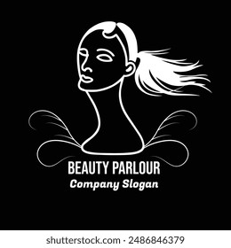 Beauty Parlour, Beauty Salon, Beauty Spa, Hair Salon, Beauty and Spa Logo Design - Vector Art Illustration