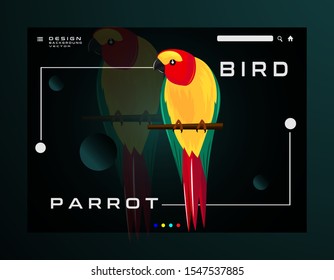 Beauty of parrot vector background illustration