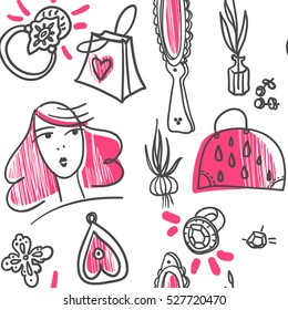 Beauty pattern with jewelry